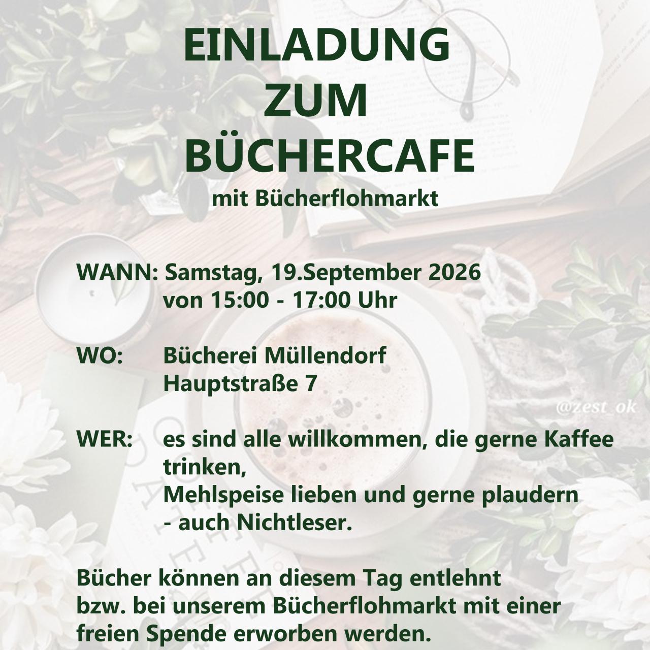 Einladung Büchercafe
