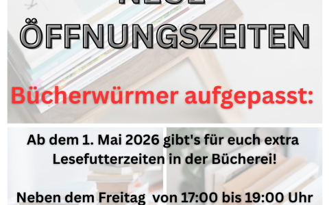 Flyer neue Öffnungszeiten